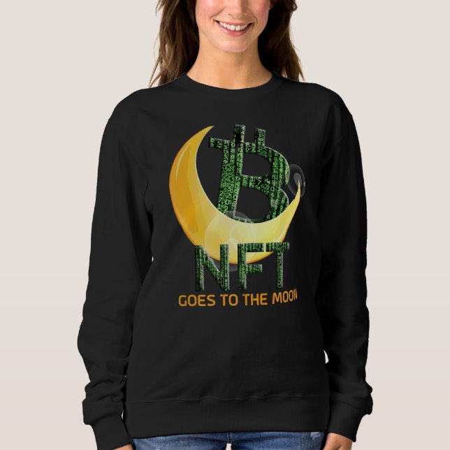 Sudadera Cryptocurrency Nft Matrix Bit Code Va Al Moo (Anverso)