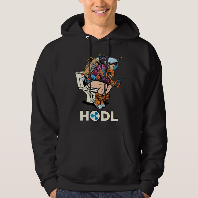 Sudadera Cryptocurrency Talk Ripple XRP HODL Space Man On T (Anverso)