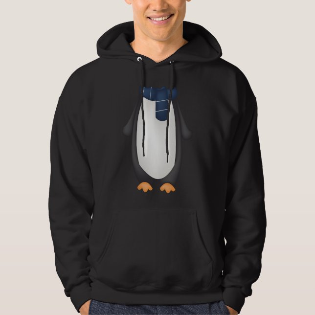 Sudadera Cstuma pingüino de cuerpo divertida animal fácil H (Anverso)