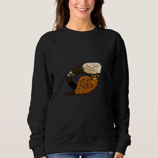 Sudadera Cstume divertida de castor (Anverso)