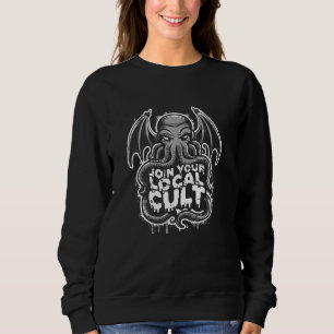 Sudadera Cthulhu se une a su culto local, vintage horro cós