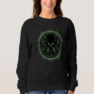 Sudadera Cthulhu Steampunk Kraken Green Flames