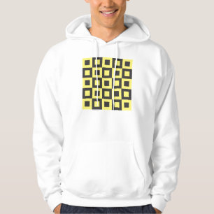 Sudadera cuadrado negro y amarillo sin costuras en cuadrado