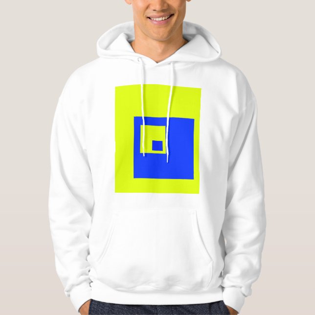 Sudadera Cuadrados amarillo y azul (Anverso)