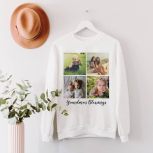 Sudadera Cuadrícula de collage de fotos con el texto Person