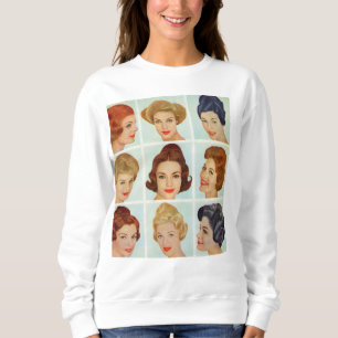 Sudadera Cuadrícula de peinados de los años 60