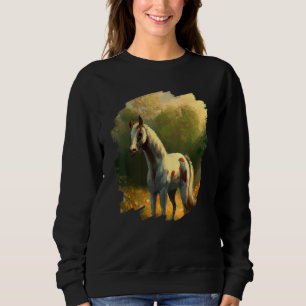 Sudadera Cuadros de caballos Vintage Retro Caballos de equi