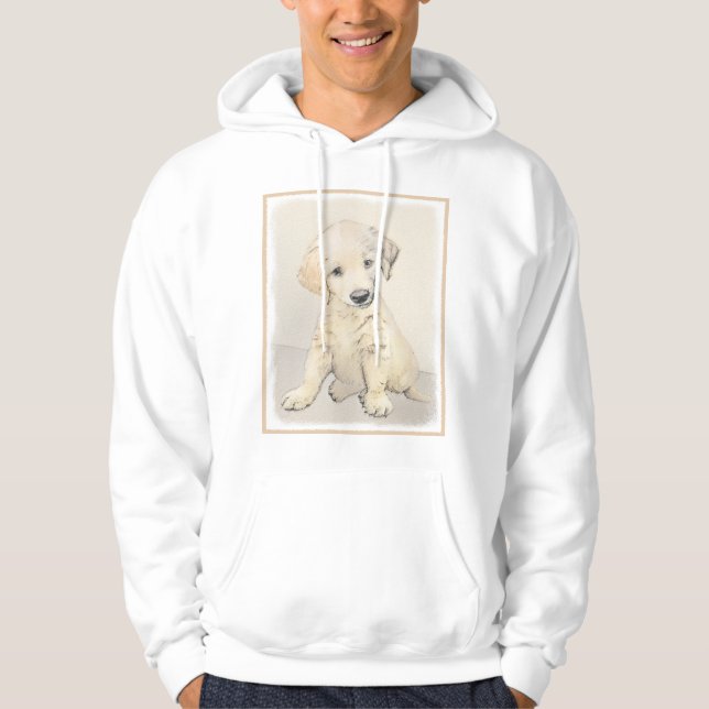 Sudadera Cuadros De Cachorro Dorado - Arte Original De Perr (Anverso)