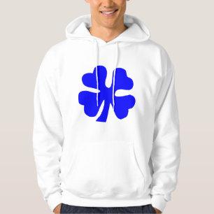 Sudadera Cuadros de hojas de trébol - Azul
