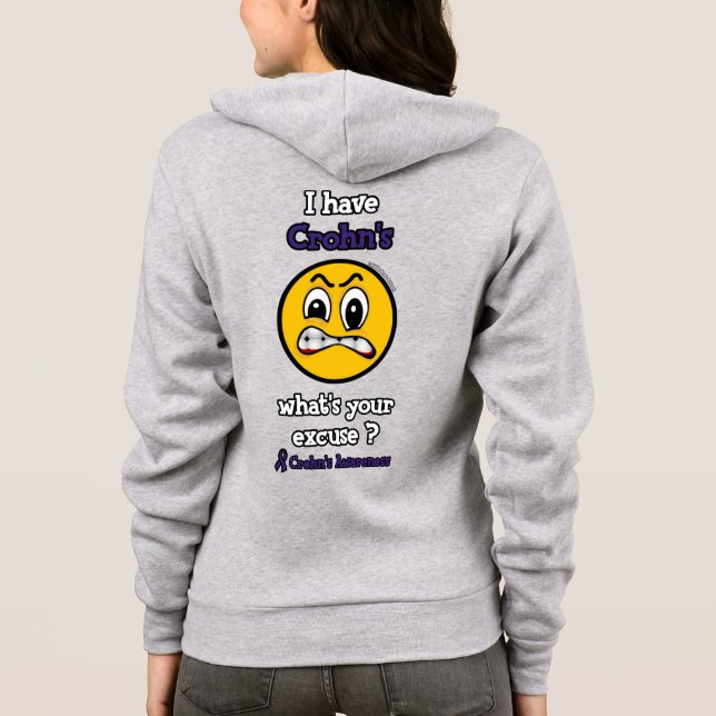 Sudadera ¿Cuál es tu excusa... Crohn's Hoodie (Reverso)