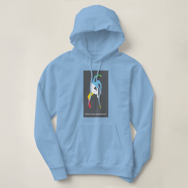 Sudadera ¿Cuál es tu superpoder? Mes del Orgullo de la Disc (Diseño del anverso)