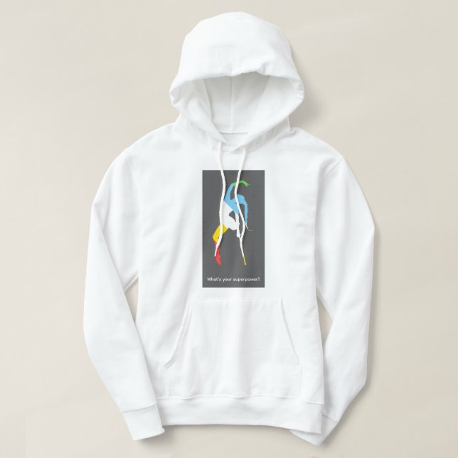 Sudadera ¿Cuál es tu superpoder? Mes del Orgullo de la Disc (Diseño del anverso)