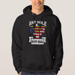 Sudadera Cualquier Agujero Es Mi Objetivo Beer Pong Bandera