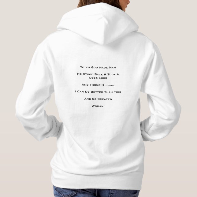 Sudadera "Cuando Dios hizo al hombre" (Reverso)