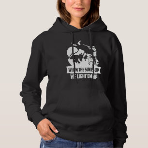 Sudadera Cuando el sol está alto los iluminamos, cazador de