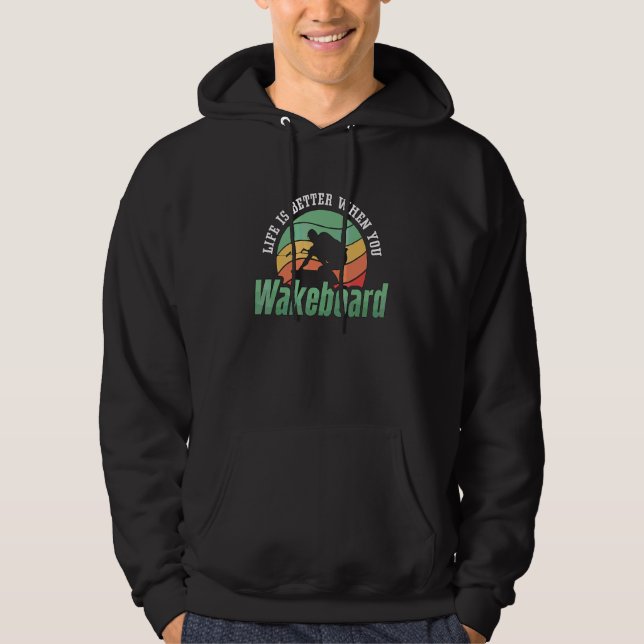 Sudadera Cuando Haces Wakeboard Wakeboarder Wakeboarding (Anverso)