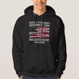 Sudadera Cuando la tiranía se convierte en ley Thomas Jeffe
