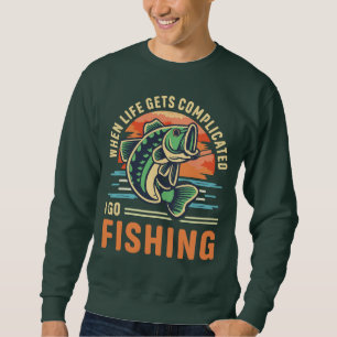 Sudadera Cuando la vida se complica voy a pescar Pescador