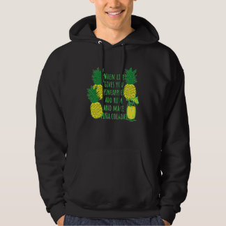Sudadera Cuando la vida te da piñas añade ron y haz Pi