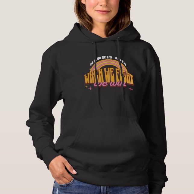Sudadera Cuando Peleamos Ganamos Harris 2024 (Anverso)