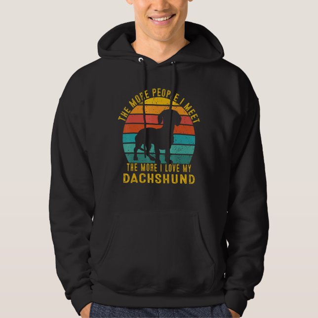Sudadera Cuanto Más Amo A Mi Dachshun (Anverso)
