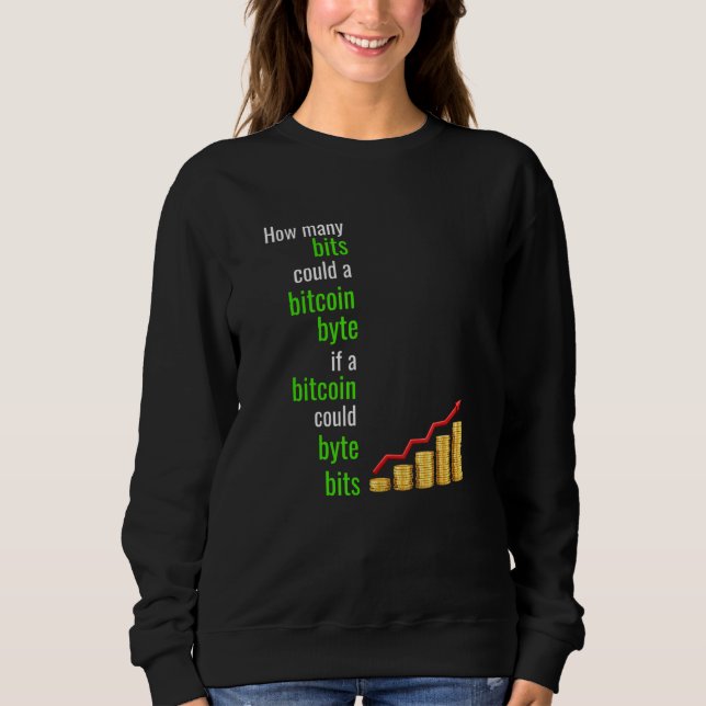Sudadera ¿Cuántos Bits Podrían Un Byte De Bitcoin Si Una Co (Anverso)