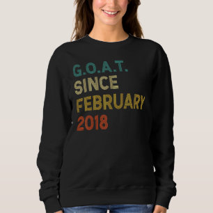 Sudadera Cuarto cumpleaños Cabra de 4 años desde febrero de