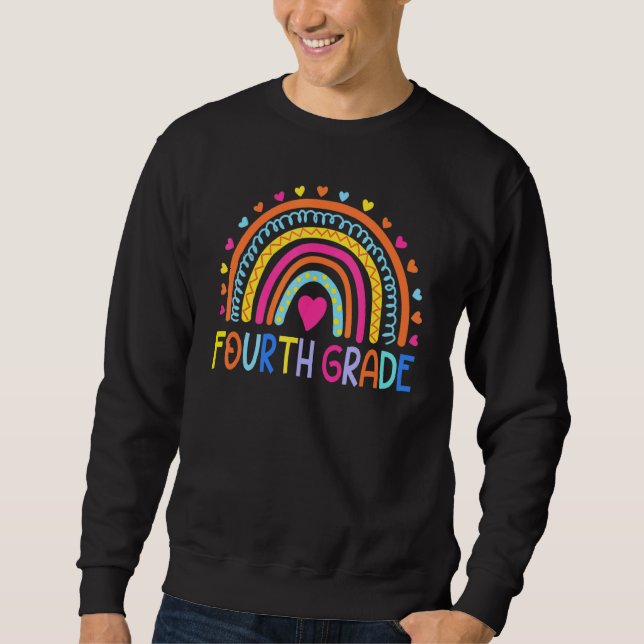 Sudadera Cuarto grado Chicas arcoiris Equipo de profesores  (Anverso)