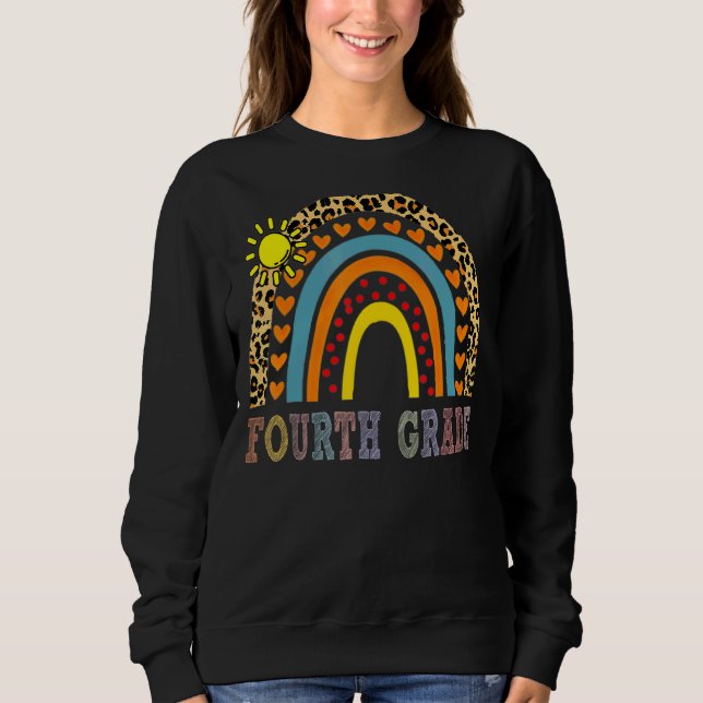 Sudadera Cuarto grado Chicas arcoiris Equipo de profesores  (Anverso)