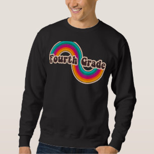 Sudadera Cuarto Grado Retro Arcoiris Cute 4º Grader De Vuel