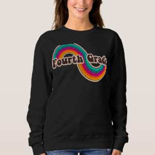 Sudadera Cuarto Grado Retro Arcoiris Cute 4º Grader De Vuel