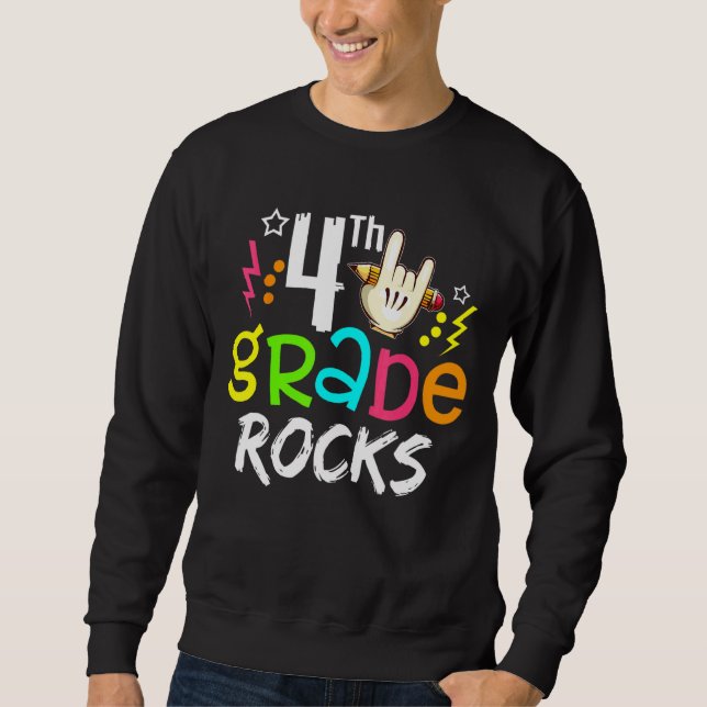 Sudadera Cuarto Grado Rocks 4º Grader & Maestros (Anverso)