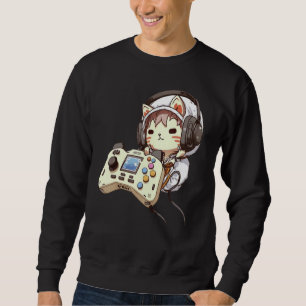 Sudadera Cuate cat Funny controlador de auriculares de jueg