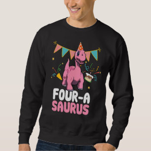 Sudadera Cuatro A Saurus Dinosaur Cute Kiddo Apatosauro 1