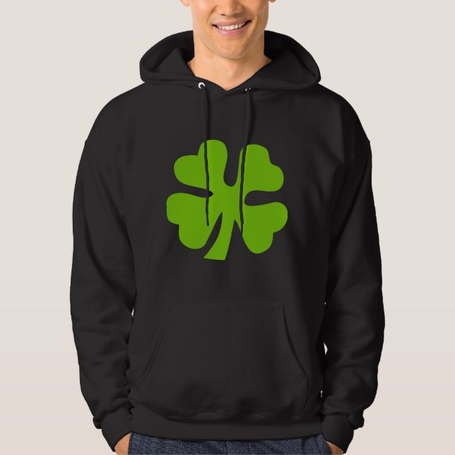 Sudadera Cuatro Alucinos de Hojas - Verde marciano (Anverso)