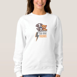 Sudadera Cuatro amigos de la historia - Tee de perro y gato