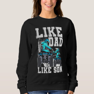 Sudadera Cuatro bicicletas como papá como hijo cuatro rueda
