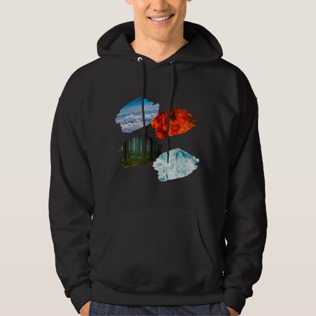 Sudadera Cuatro elementos naturales (Anverso)