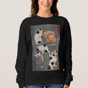 Sudadera Cuatro gatos en diferentes poses por Utagawa Kuniy