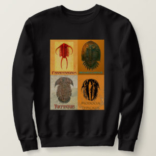Sudadera Cuatro Montaje de Trilobites Fósiles