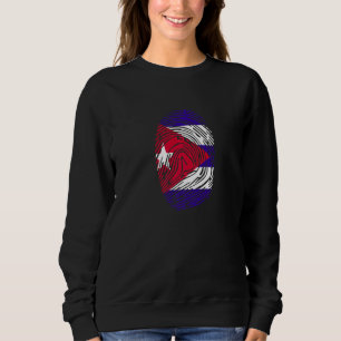 Sudadera Cuba bandera país huella dactilar ADN