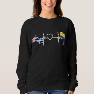 Sudadera Cuba Bandera Venezuela del latido del corazón de C