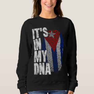 Sudadera Cuba Está En Mi ADN Para Hombres Mujeres Bandera C