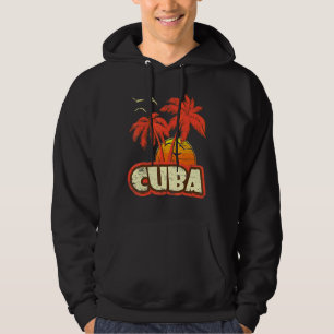 Sudadera Cuba Palm Trees Playa Sunset de los años 80