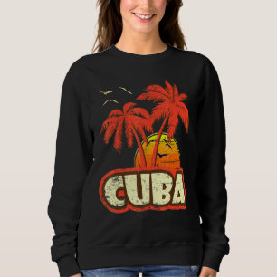 Sudadera Cuba Palm Trees Playa Sunset de los años 80