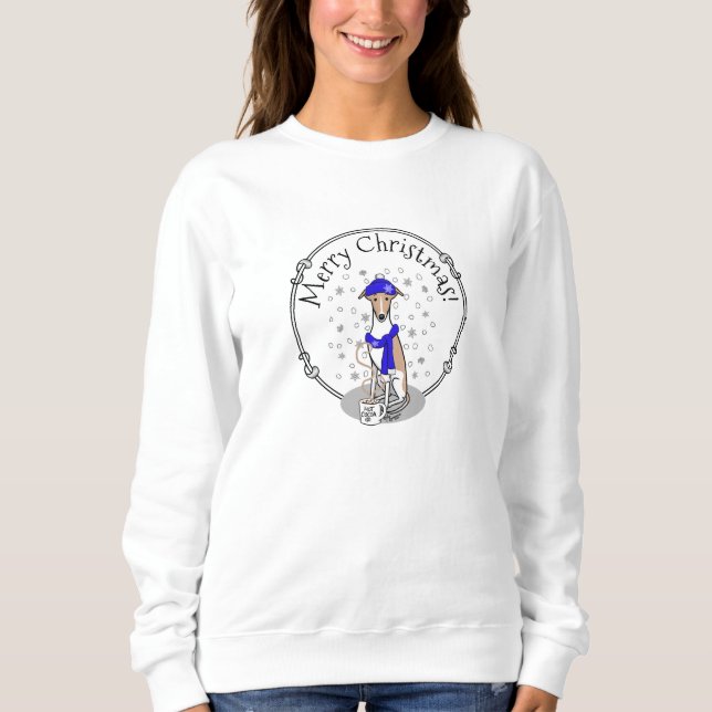 Sudadera Cubierta de nieve con azote azul de invierno - Ama (Anverso)