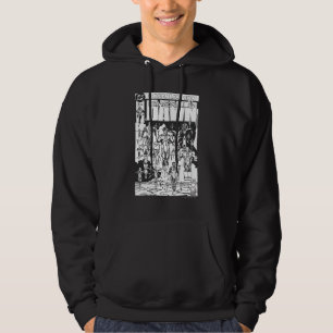 Sudadera Cubierta esmeralda del amanecer, blanco y negro