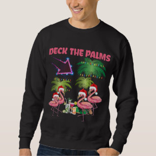 Sudadera Cubierta Las Palmas Flamingo Navidades Tropicales