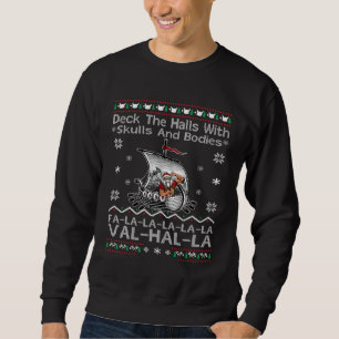 Sudadera Cubierta Los Salones Con Calaveras Y Cuerpos Vikin