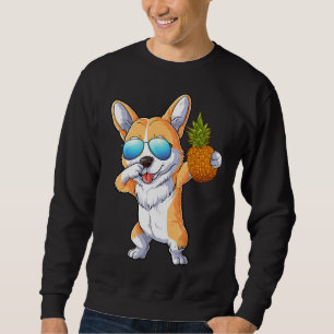 Sudadera Cubo Dabbing Corgi Perro Piña Fruta Tropical Su